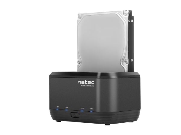 NATEC Kangaroo Dual, HDD, SSD, SATA, Serial ATA II, Serial ATA III, 2.5,3.5", 8 TB, USB 3.2 Gen 1 (3.1 Gen 1) Type-A, 5 Gbit/s