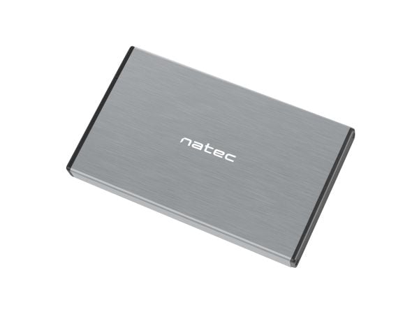 NATEC Rhino GO, HDD/SSD-kabinett, 2.5", Serial ATA III, 6 Gbit/s, USB-tilkobling, Grå