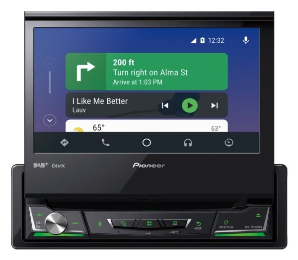 Pioneer AVH-Z7200DAB - DVD-receiver - display - 7" - berøringsskjerm - enhet i instrumentbordet - Enkelt-DIN - 50 watt x 4