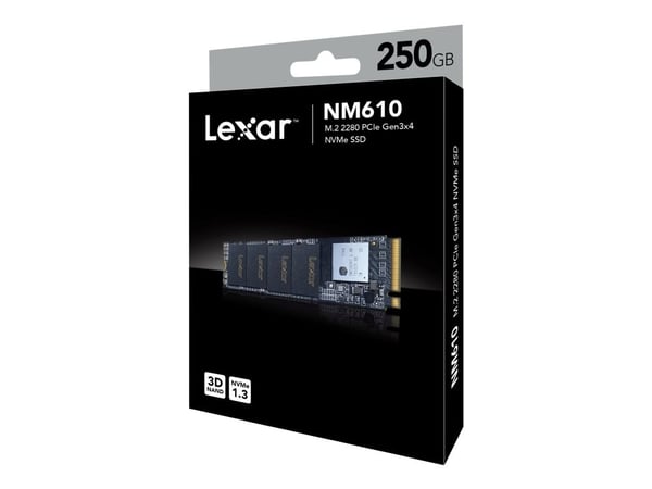 Lexar NM610 - SSD - 250 GB - intern - M.2 2280 - PCIe 3.0 x4 (NVMe)