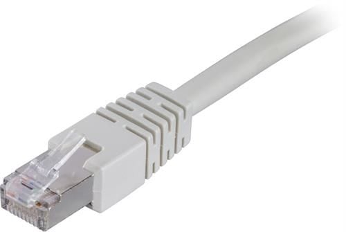 DELTACO STP-603 - Koblingskabel - RJ-45 (hann) til RJ-45 (hann) - 30 cm - foliebelagt uskjermet tvinnet kabelpar (F/UTP) - CAT 6 - formstøpt - grå