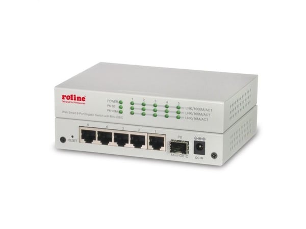 ROLINE 21.14.3523, Hallittu, Gigabit Ethernet (10/100/1000), Täysin kaksipuolinen, Seinäkiinnitteinen