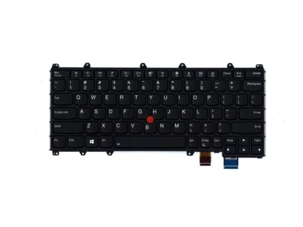 Lenovo - Erstatningstastatur for bærbar PC - bakbelysning - Fransk - svart - FRU