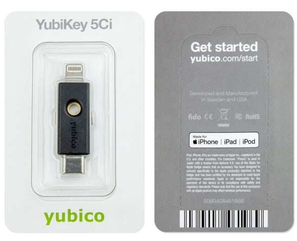 Yubico YubiKey 5Ci - USB-C / Lightning-sikkerhetsnøkkel