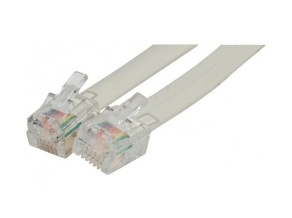 EXC 935600, 7 m, RJ-12, RJ-12, Elfenben, Hankjønn, Hankjønn
