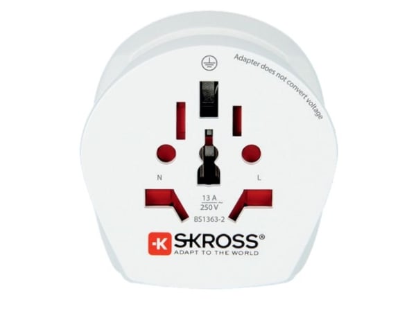 Skross 1.500202-E, Tyyppi F, 100-250 V, 16 A, Valkoinen, 2500 W, 2-3