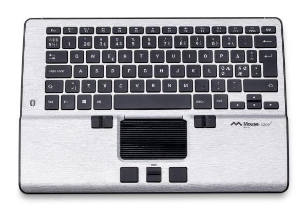 Mousetrapper Alpha, Tenkeyless (80–87 %), USB + Bluetooth, QWERTY, Hopea, Sisältää hiiren