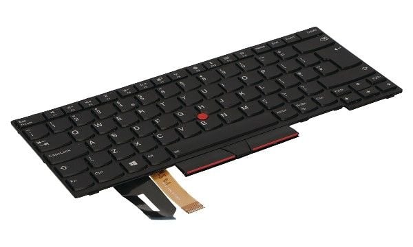 Lenovo - Ersättningstangentbord för bärbar dator - bakgrundsbelyst - brittisk - svart - FRU - för ThinkPad E480; E490; L380; L380 Yoga; L390; L390 ...