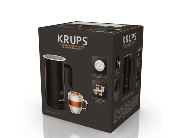 Krups XL1008, Automatisk melkeskummer/varmer, Svart, Rustfritt stål, 150 ml, 0,3 l, 100 s
