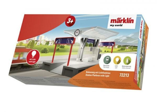 Märklin Station Platform with Light, Jernbanemodell, HO (1:87), Gutt/Jente, Plast, 15 år, Flerfarget