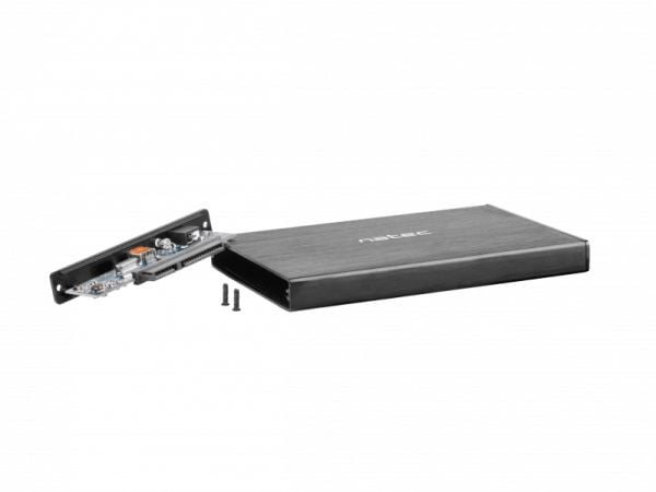 NATEC NKZ-0941, HDD/SSD-kabinett, 2.5", Serial ATA II, Serial ATA III, 6 Gbit/s, USB-tilkobling, Sort