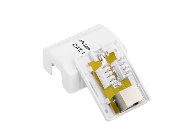 Lanberg OS6-0001-W - Overflatemonteringsboks for nettverk - CAT 6 - RJ-45 - hvit