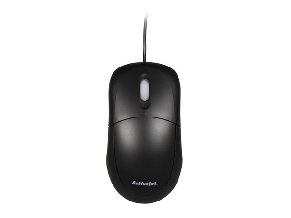 Activejet AMY-146, Ambidekstriøs, Optisk, USB, 1000 DPI, Svart