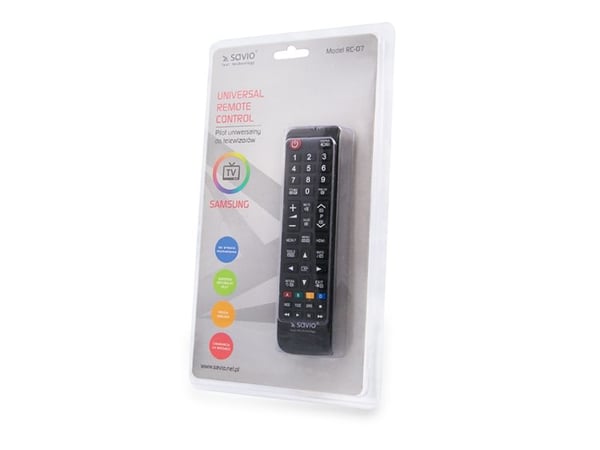SAVIO RC-07 - Universal fjernkontroll - infrarød - svart