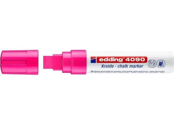 edding 4090 window - Markering - för glas - neonrosa - vattenbaserat bläck - 4-15 mm