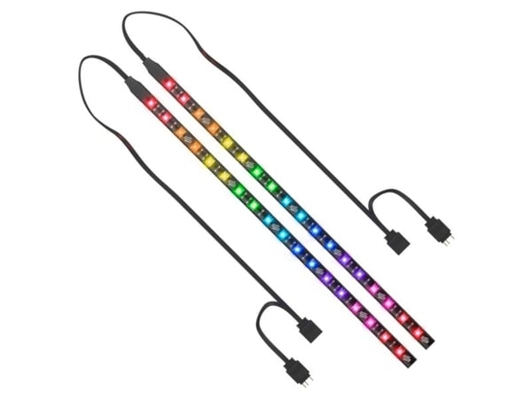 SilentiumPC Aurora Stripes ARGB, LED strip, 18 ampuller, LED, 2 stykker