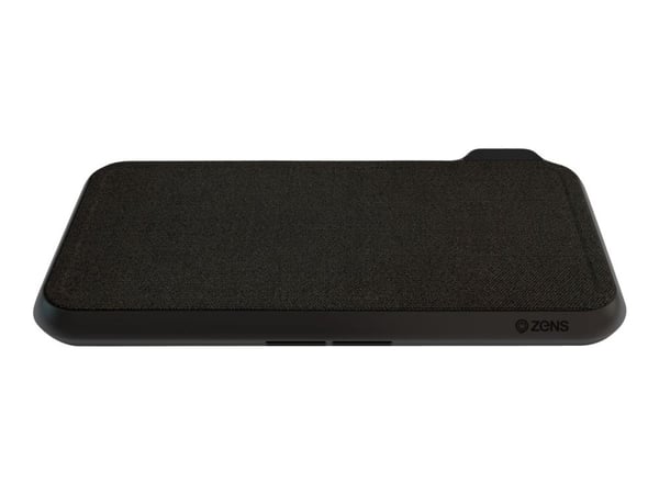 Zens Liberty - Textile Edition - trådløs ladepute + AC-strømadapter - 30 watt - 2.4 A - Apple Fast Charge, FC