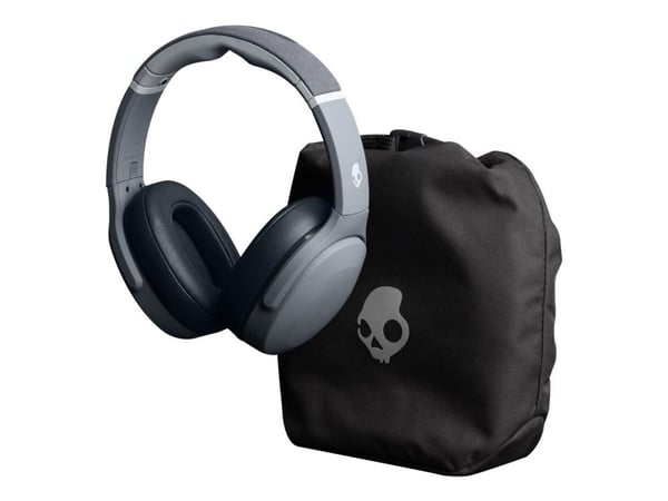 Skullcandy Crusher Evo - Hodetelefoner med mikrofon - full størrelse - Bluetooth - trådløs - grå