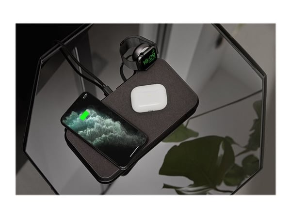 Zens Liberty - Textile Edition - trådløs ladepute + AC-strømadapter - 30 watt - 2.4 A - Apple Fast Charge, FC