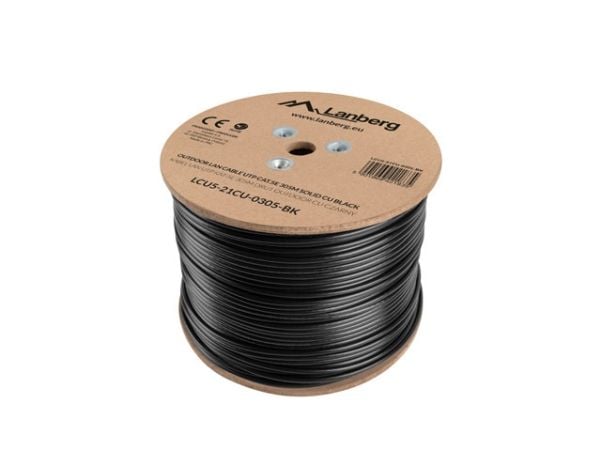 Lanberg - Bulkkabel - 305 m - UTP - CAT 5e - utomhus, solid - svart