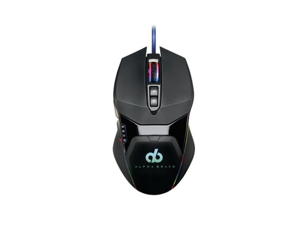Alpha Bravo GZ1 - Mus - ergonomisk - høyre- og venstrehåndet - 7 knapper - kablet - USB
