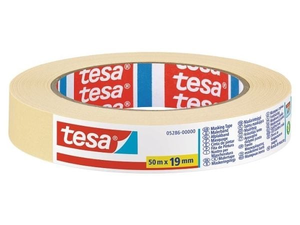 Tesa - Maskeringstape - 19 mm x 50 m - gemse