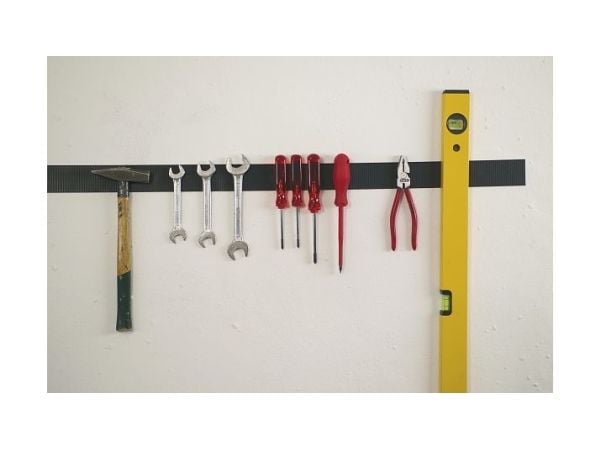 Burretape tesa Velcro sort ekstra stærk strips 50x100mm - (2 ruller pr. pakke)