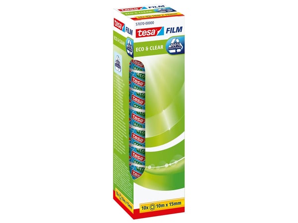 TESA 57070-00000-00, 10 m, Läpinäkyvä, CE, 15 mm, 10 kpl