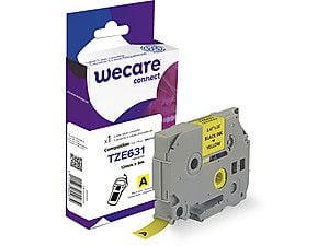 Wecare connect - Gul - Rull (1,2 cm x 8 m) 1 kassett(er) merketape - for Brother P-Touch PT-1010, 1090, 1230, 1290, 1830, 1880, 2100, 2430, 2700, 2...