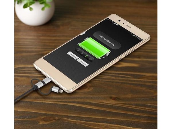 Renkforce RF-4600467, 0,5 m, USB A, USB C/Micro-USB B/Lightning, USB 2.0, 480 Mbit/s, Harmaa