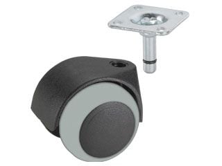 Dörner + Helmer 761101, Svart, Grå, Parkett, 30 kg, Termoplastisk elastomer (TPE), Plast, Hylselager