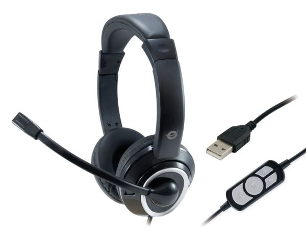 Conceptronic Polona POLONA01B - Hodesett - full størrelse - kablet - USB - svart