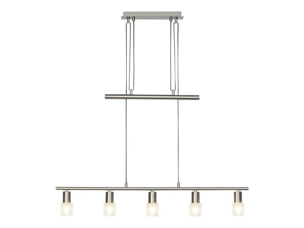 Brilliant Lea - Hängande lampa - LED-glödlampa x 5 - E14 - totalt: 20 W - klass A++ - varmt vitt ljus - 2700 K - krom, järn