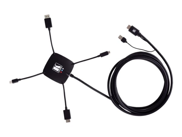 Kramer K-SPIDER - Videokort - HDMI, DisplayPort, Mini DisplayPort, USB-C hane till USB, HDMI hane - 3.05 m - stöd för 4K, aktiv