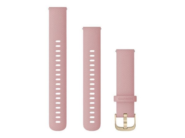 Garmin Quick Release Band - KlocKräm för smart klocka - 110 - 195 mm - lätt guldfärgad hårdvara, dammig ros - för Forerunner 265S; Legacy Hero Seri...