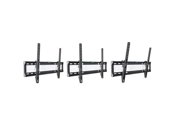 libox OSLO - Brakett - for LCD-TV - stål - svart - skjermstørrelse: 32"-65" - monteringsgrensesnitt: 600 x 400 mm - veggmonterbar