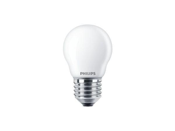 Philips LED Classic - LED-lyspære - form: P45 - E27 - 4.3 W (ekvivalent 40 W) - klasse F - varmt hvitt lys - 2700 K
