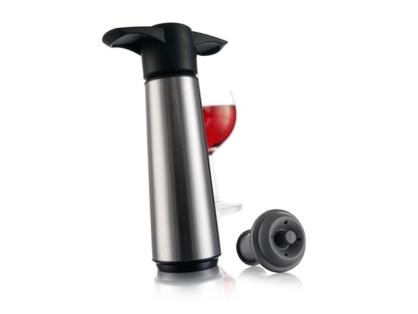 Vacu Vin Viinisäilytin, Musta, Ruostumaton teräs, Muovi, Ruostumaton teräs, Musta, Musta, Musta, Muovi, 70 mm