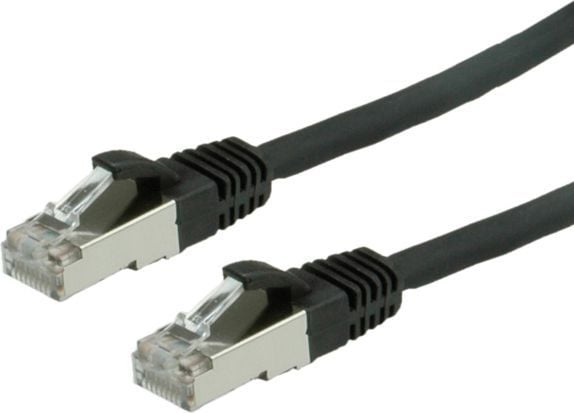 VALUE S/FTP Patch Cord Cat.6, halogen-free, black, 1m, Musta