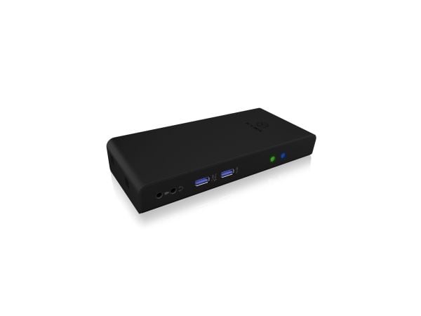 ICY BOX IB-DK2251AC - Dockningsstation - USB-C / USB 3.0 - 2 x HDMI - 1GbE