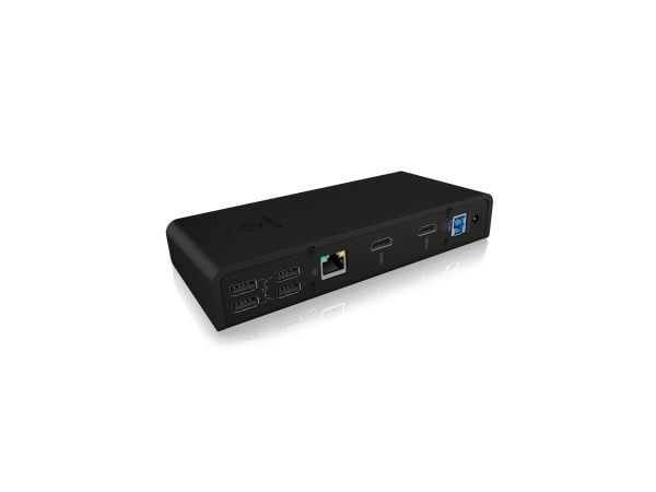 ICY BOX IB-DK2251AC - Dockningsstation - USB-C / USB 3.0 - 2 x HDMI - 1GbE