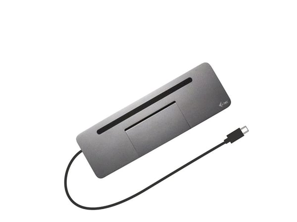 i-Tec USB-C Metal Ergonomic 4K 3x Display Docking Station + Power Delivery - Dokkingstasjon - USB-C / Thunderbolt 3 - VGA, HDMI, DP - 1GbE
