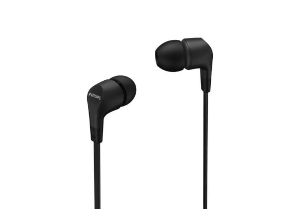 Philips TAE1105BK - Ørepropper med mikrofon - i øret - kablet - 3,5 mm jakk - svart