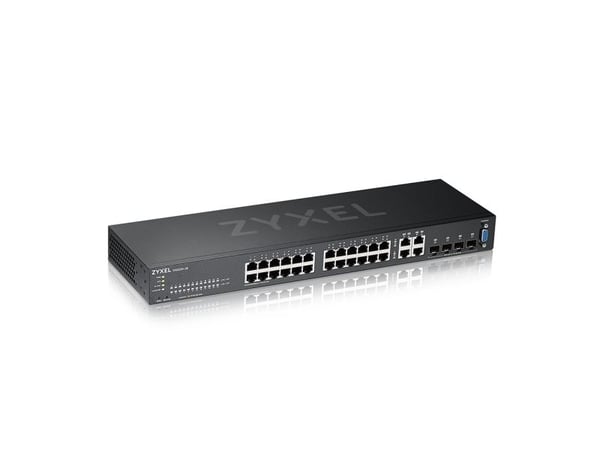 Zyxel GS2220-28 - Switch - Styrt - 24 x 10/100/1000 + 4 x kombo-Gigabit SFP - rackmonterbar