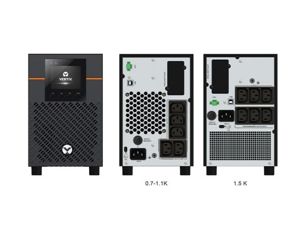 Vertiv EDGE - UPS - AC 230 V - 900 watt - 1000 VA - 9 Ah - USB - utgangskontakter: 6