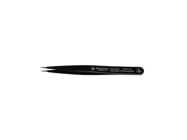 Bernstein 5-074-13, Rustfritt stål, Svart, Spiss, Rett, 120 mm, 14 mm