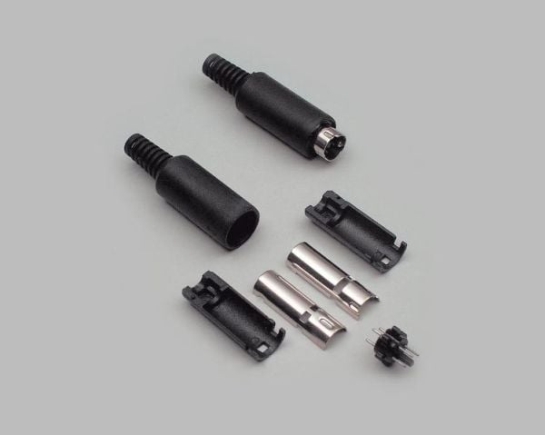 BKL Electronic 0204006, Mini-DIN, Sort