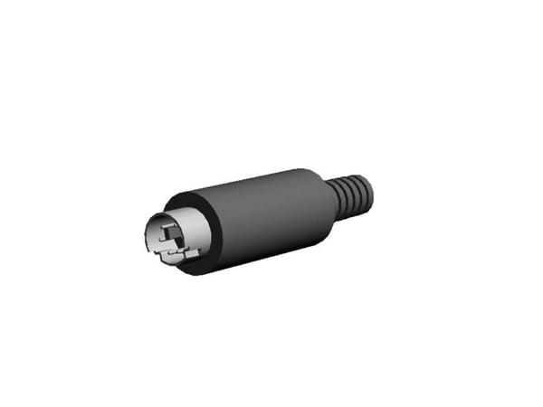BKL Electronic 0204006, Mini-DIN, Sort