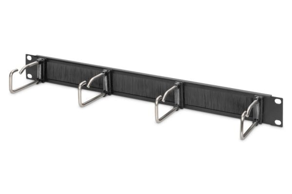 DIGITUS DN-97669 - Kabelstyringspanel med ringer - rackmonterbar - svart, RAL 9005 - 1U - 19"