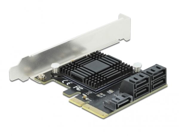 Delock 5 port SATA PCI Express x4 Card - Low Profile Form Factor - Diskkontroller - SATA 6Gb/s - lav profil - PCIe 3.0 x4